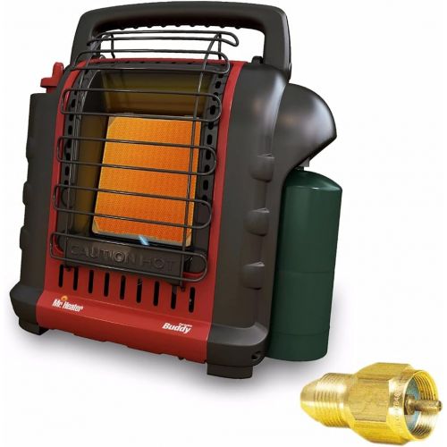  Mr. Heater F232000 Portable Buddy Heater with Brass Tank Refill Adapter Bundle (2 Items)