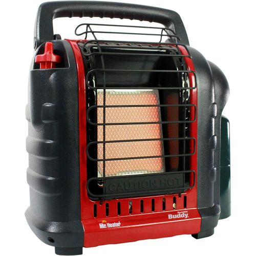  Mr. Heater F215100 MH4B Little Buddy 3800-BTU Indoor Safe Propane Heater, Medium & Heater F232000 MH9BX Buddy 4,000-9,000-BTU Indoor-Safe Portable Propane Radiant Heater, Red-Black