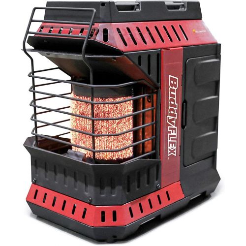  Mr. Heater MH11BFLEX Portable Propane Heater + MH8CFLEX Buddy Flex Cooker Camping Kit w/ 10ft Propane Hoses (4 Items)