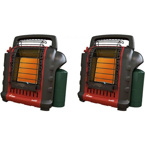  Mr. Heater MH-F232000 Portable Buddy 9,000 BTU Propane Gas Radiant Heater with Piezo Igniter for Outdoor Camping, Job Site, Hunting, and Tailgates, Red (2 Pack)