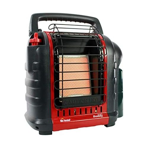  Mr. Heater F232000 MH9BX Buddy 4,000-9,000-BTU Indoor-Safe Portable Propane Radiant Heater, Red-Black