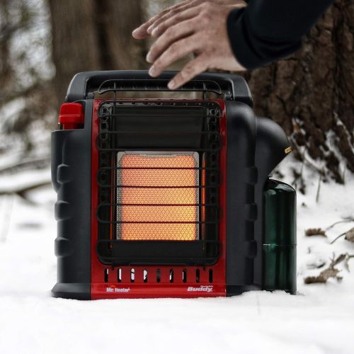  Mr. Heater F232000 MH9BX Buddy 4,000-9,000-BTU Indoor-Safe Portable Propane Radiant Heater, Red-Black