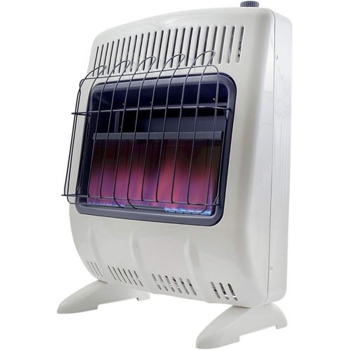  Mr. Heater 20K BTU Liquid Propane Blue Flame Vent-Free Heater Bundle with Blower and Regulator Hose (3 Items)