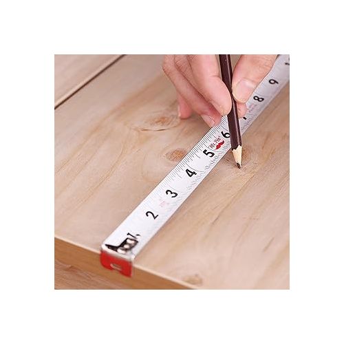 Mr. Pen- Tape Measure, 25-Foot, Steel Measuring Tape, Retractable Measuring Tape, Tape Measure with Fractions, Easy Read Tape Measure, Tape Measure 25 ft, Steel Tape Measure, Red/Black