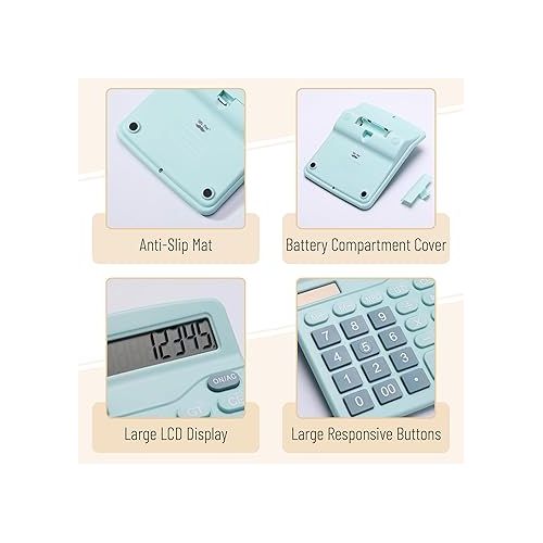  Mr. Pen- Calculator, Blue, Calculators Large Display, Standard Function Calculator, 12-Digit, Calculators Desktop, Office Calculator, Desktop Calculator, Desk Calculator Large Display, Blue Calculator