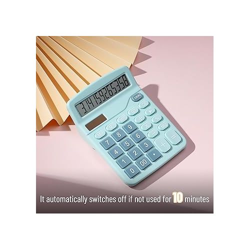  Mr. Pen- Calculator, Blue, Calculators Large Display, Standard Function Calculator, 12-Digit, Calculators Desktop, Office Calculator, Desktop Calculator, Desk Calculator Large Display, Blue Calculator