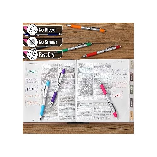  Mr. Pen- Bible Pens, 8 Pack, Assorted Color Pens, Bible Pens No Bleed Through, Bible Journaling Pens, No Bleed Pens, Bible Journaling Supplies, Non-Bleed Fine Point Pens, Colorful Bible Pen