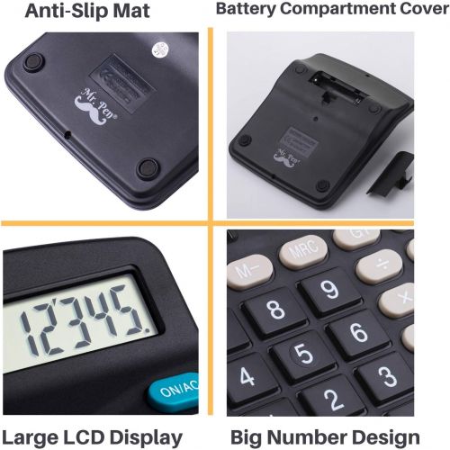  [아마존베스트]Mr. Pen- Calculator, Calculators Large Display, Standard Function Calculator, 12-Digit, Desktop Calculator, Large Calculator, Office Calculator, Solar Calculator, Calculator Large