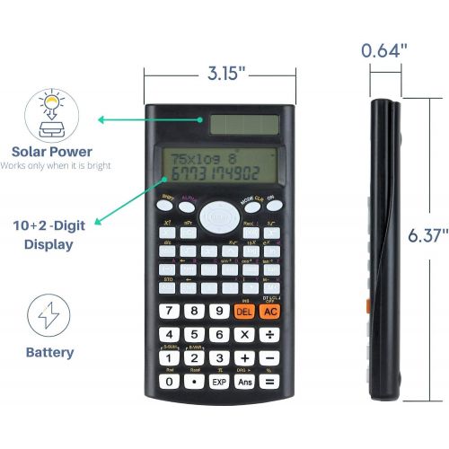  [아마존베스트]Mr. Pen- Scientific Calculator, Solar Power, 2 Line Calculator, Calculator for School, Fraction Calculator, Calculator Scientific, Statistics Calculators, College Calculators, High