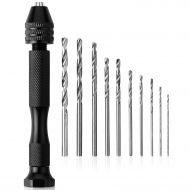 Mr. Pen- Hand Drill with 10 Drill Bits (0.6-3.0mm), Jewelry Drill, Resin Drill, Mini Drill, Hand Drill for Jewelry Making, Pin Vise Hand Drill, Hand Drill for Resin, Micro Drill Bi