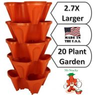 LARGE Vertical Gardening Stackable Planters by Mr. Stacky - Grow More Using Limited Space And Minimum Effort - Plant. Stack. Enjoy. - Build Your Own Backyard Vertical Garden - DIY