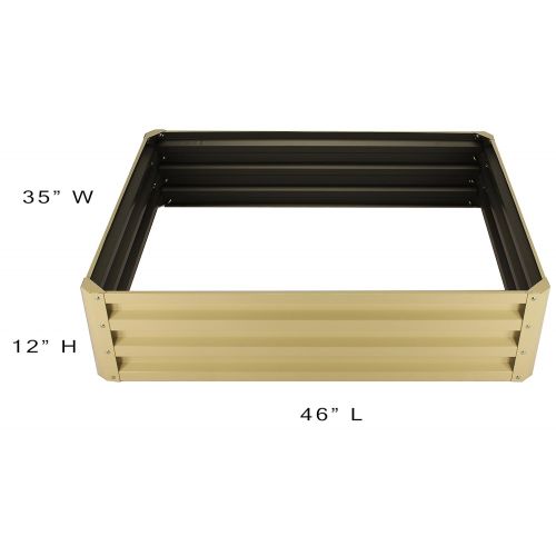  Mr. Stacky High-Grade Metal Raised Garden Bed Kit (3 ft. x 4 ft. x 1 ft.) - Elevated Planter Box for Growing Herbs, Vegetables, Greens, Strawberries, Flowers, and Much More (01)