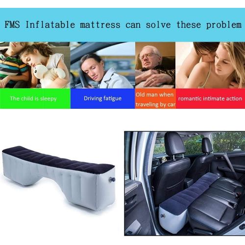  Mr.Ho Inflatable Car Travel Mattress Back Seat Gap Pad Air Bed Cushion Camping Air Couch (Blue)