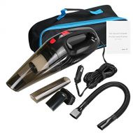 Mrcartool Handheld Car Vacuum Cleaner 12V, 4500PA Powerful Wet Dry Car Hoover, 3-in-1 Portable with Crevice Tool, Dusting brush, Liquid Nozzle, 16.4FT (5M) Power Cord and Carrying Bag - Blac