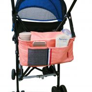 Mrsnan Stroller Organizer Nylon Portable Travel Baby Stroller Storage Bag with Deep Cup Holders...