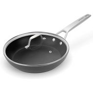 MsMk 12 Inch Nonstick Frying Pan with Lid，Titanium and Ceramic Nonstick skillet with lid, PFOA Free, Non-Toxic, Stay-Cool Handle, Scratch-resistant, Dishwasher Safe, Oven Safe to 700°F
