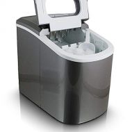 MS-Point Eiswuerfelmaschine Eiswuerfelbereiter Eiswuerfel Ice Maker Eis Maschine Icemaker (Dunkelgrau)