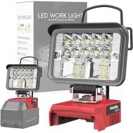 Cordless LED Work Lights for Milwaukee 18v Battery, 20w 2000lumens Battery Powered LED Portable Work Light, Underhood Work Light
