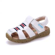 Mubeuo Closed Toe Leather Little Kid Toddler Sandals for Boys