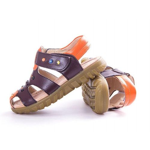  Mubeuo Toddler Little Boys Closed Toe Leather Sandals for Kids