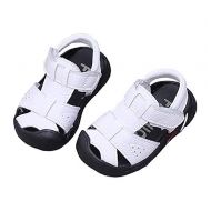 Mubeuo Anti-Skid Rubber Sole Leather Closed Toe Boys Toddler Sandals