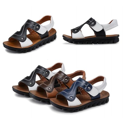  Mubeuo Anti-Skid Leather Walking Beach Kids Sandals for Boys