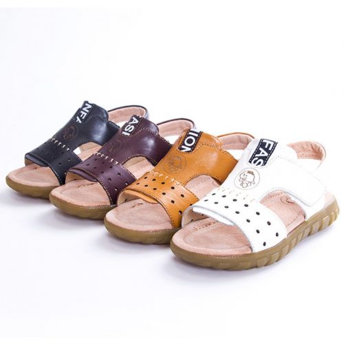  Mubeuo Leather Anti-Skid Outdoor Kids Toddler Sandals for Boys Sandles