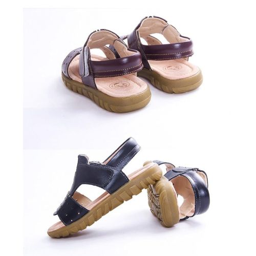  Mubeuo Leather Anti-Skid Outdoor Kids Toddler Sandals for Boys Sandles