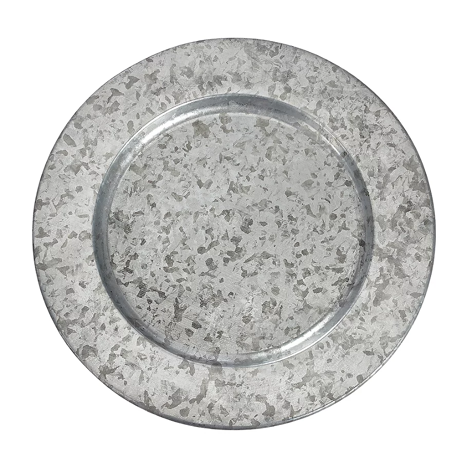  Mud Pie Galvanized Tin Charger Plate