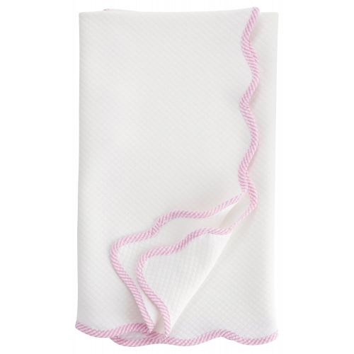  Mud Pie Seersucker Pointelle Baby Blanket, Pink