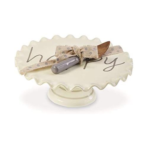  Mud Pie Happy Cake Pedestal Set of 2