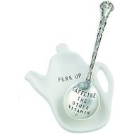 Mud Pie Caffeine Coffee Spoon Rest, White