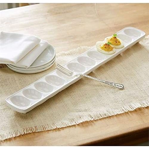  Mud Pie Egg and Oyster Serving Trays (Egg Tray)