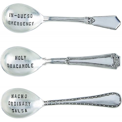  Mud Pie Circa Salsa Spoon Set, Silver