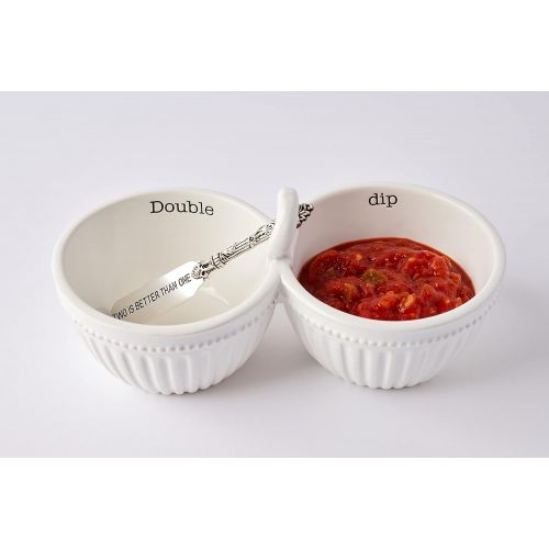  Mud Pie Ceramic Double Dip Set of 2