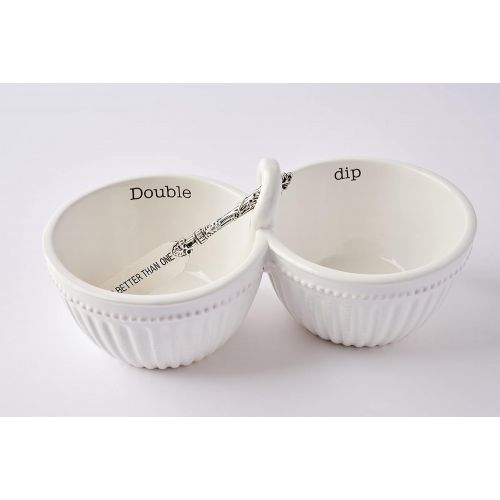  Mud Pie Ceramic Double Dip Set of 2