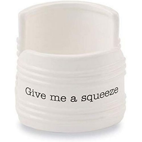  Mud Pie Give Me A Squeeze Sponge Caddy, 3 x 3, White