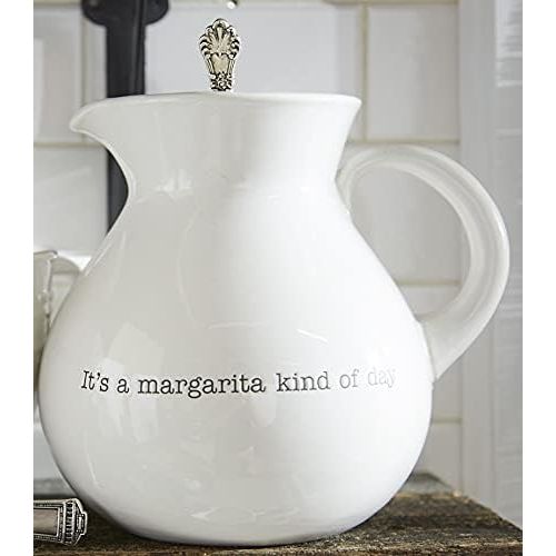  Mud Pie Margarita Pitcher, White