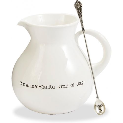  Mud Pie Margarita Pitcher, White