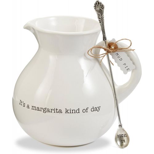  Mud Pie Margarita Pitcher, White