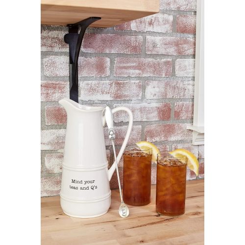  Mud Pie Iced Tea Pitcher and Spoon Set, One size, White