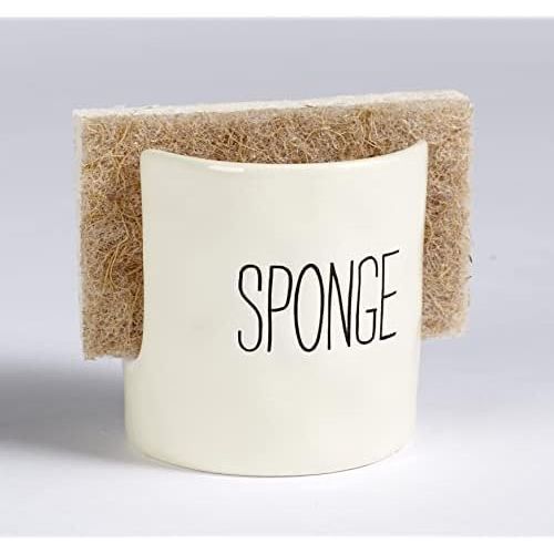  Mud Pie Kitchen Dish Sponge Holder Caddy, Off White