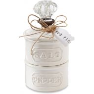 Mud Pie Door Knob Salt Cellar Set, White