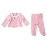 Mud Pie Pink Velour Three Piece Set, 0-3 Months