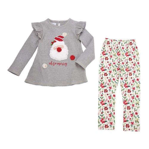  Mud Pie Oh So Merry Tunic and Legging Set, 3T, Multicoloured