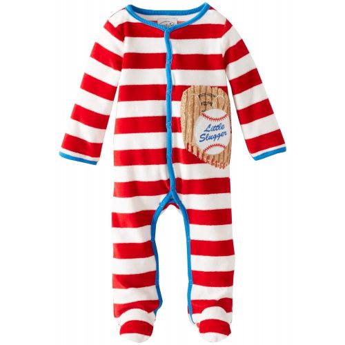  Mud Pie Baby-Boys Newborn Velour Baseball One Piece