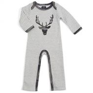 Mud Pie Baby Boys Little Deer Collection One-Piece With Stag Deer Applique