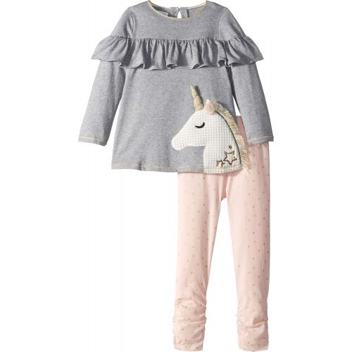  Mud Pie Womens Unicorn Ruffle Tunic and Leggings Two-Piece Set (Infant/Toddler)