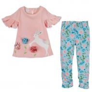 Mud Pie Baby Girls Bunny Tunic and Leggings Set (Infant/Toddler)
