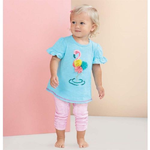  Mud Pie Baby Girls Flamingo Tunic and Capris (Infant)